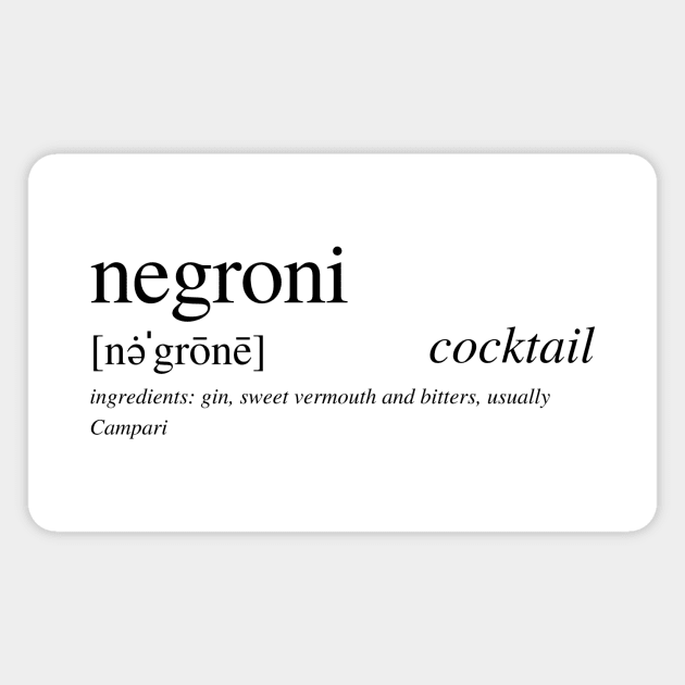 The Negroni cocktail Magnet by LushLife